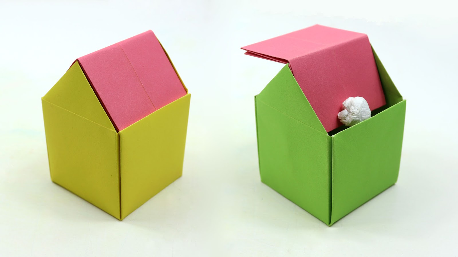 Origami Trash Bin Tutorial DIY Paper Trash Bin Easy Origami Step by