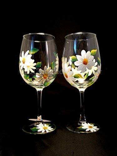 floral stemless wine glasses