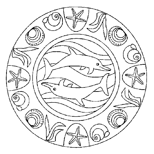 fish mandala dolphins free printable coloring pages coloring.filminspector.com