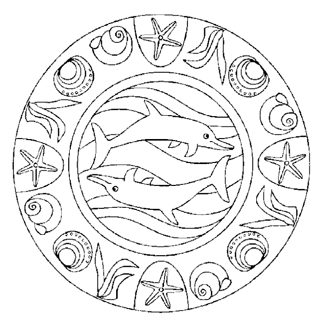 fish mandala dolphins free printable coloring pages coloring.filminspector.com