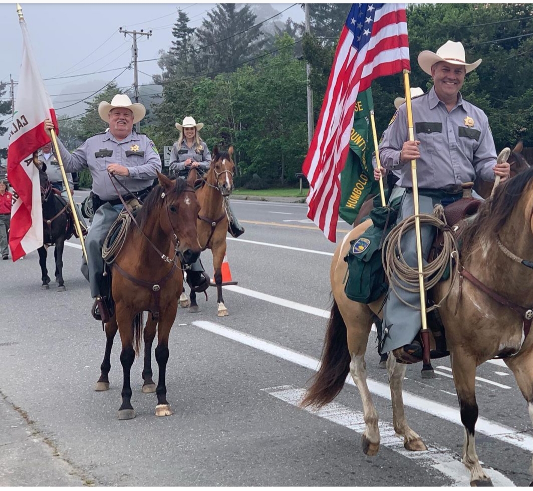 John Chiv HCSO shows up.in style the at Pony Express Day Parade in