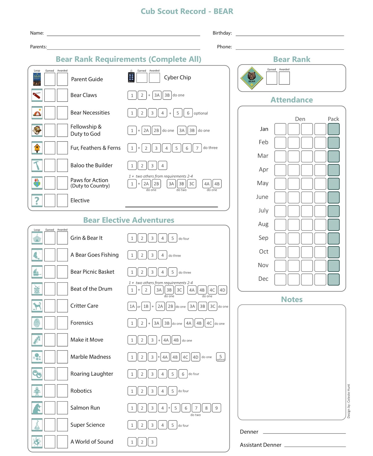 Boy Scout Rank Advancement Chart Excel