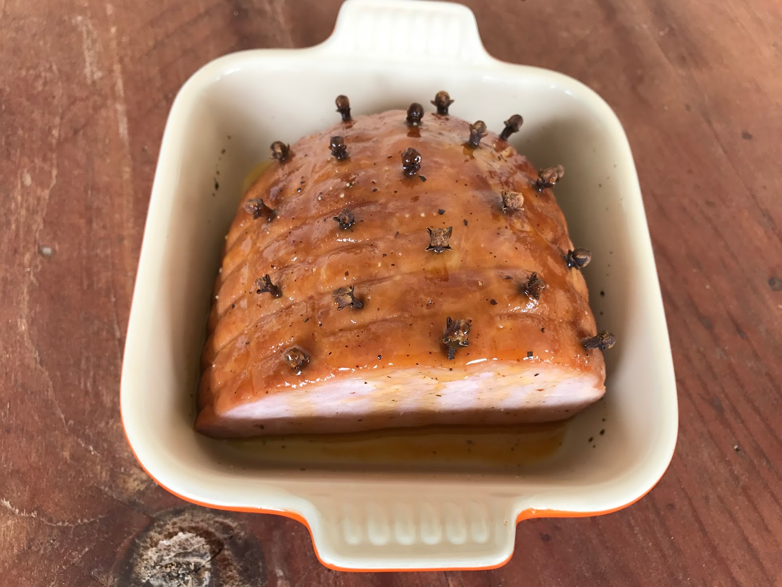Little Baked Ham with Honey, Orange and Cloves