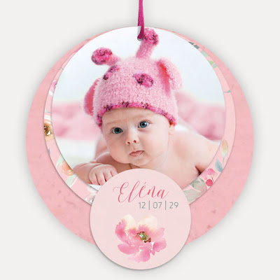 Le faire part Vintage rose/cordon fushia, avec photo !