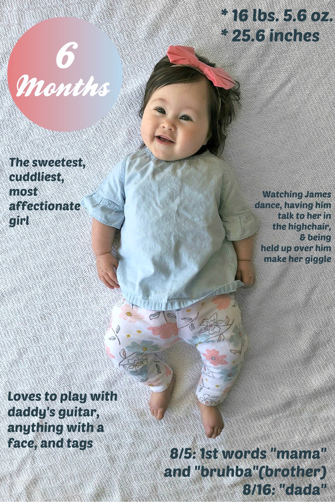 The Cooking Actress: Rose-6 Months!