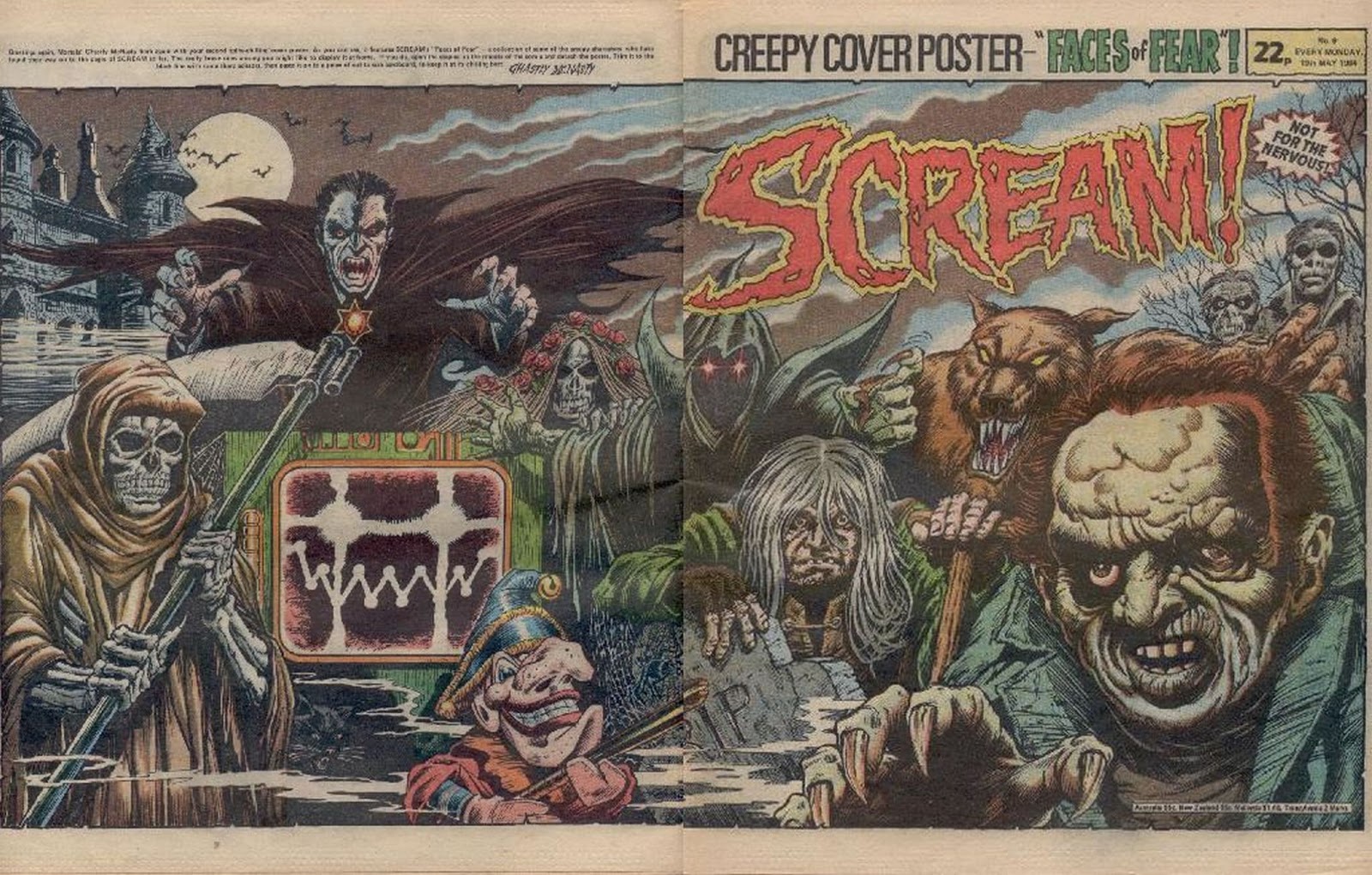 Scream Cover. Scream Comics. Issue 9