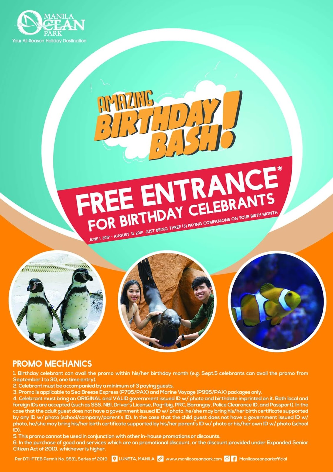 Manila Shopper Manila Ocean Park Birthday Bash Promo til Aug 2019
