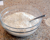 stir together flours and yeast mixture