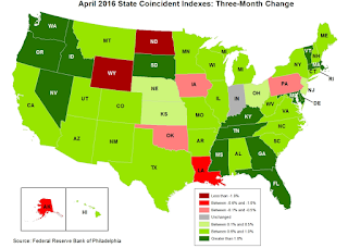 Philly Fed State Conincident Map