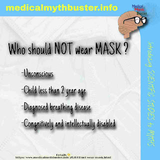 When should you not wear a mask? Who should not wear a mask?