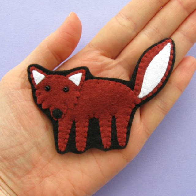 Felt Fox Brooch Cute Woodland Animal Sewing Tutorial