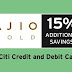 Citi Offer | Additional 15% Instant Savings on Ajio Gold