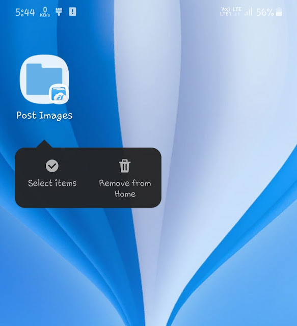 Folder shortcut on Android home screen