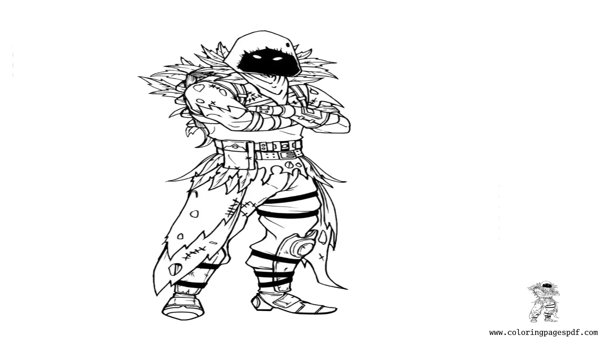 Coloring Page Of Fortnite Raven Skin