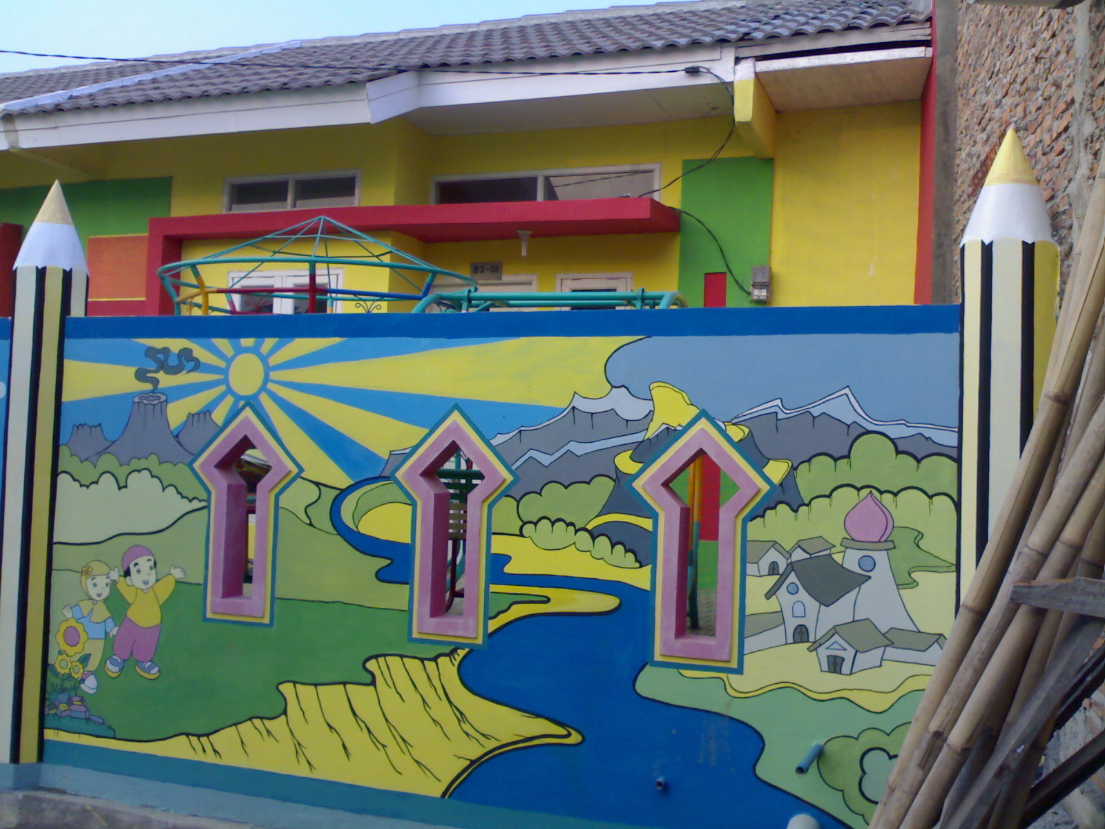 24+ Lukisan Dinding Gedung Tk Romi Gambar