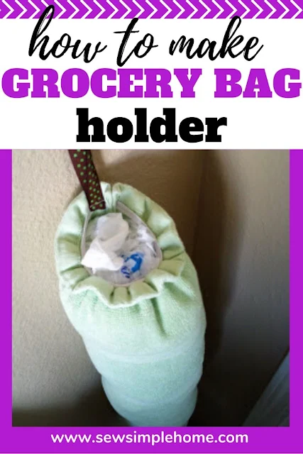 Learn how to make a grocery bag holder with this simple and easy sewing tutorial.