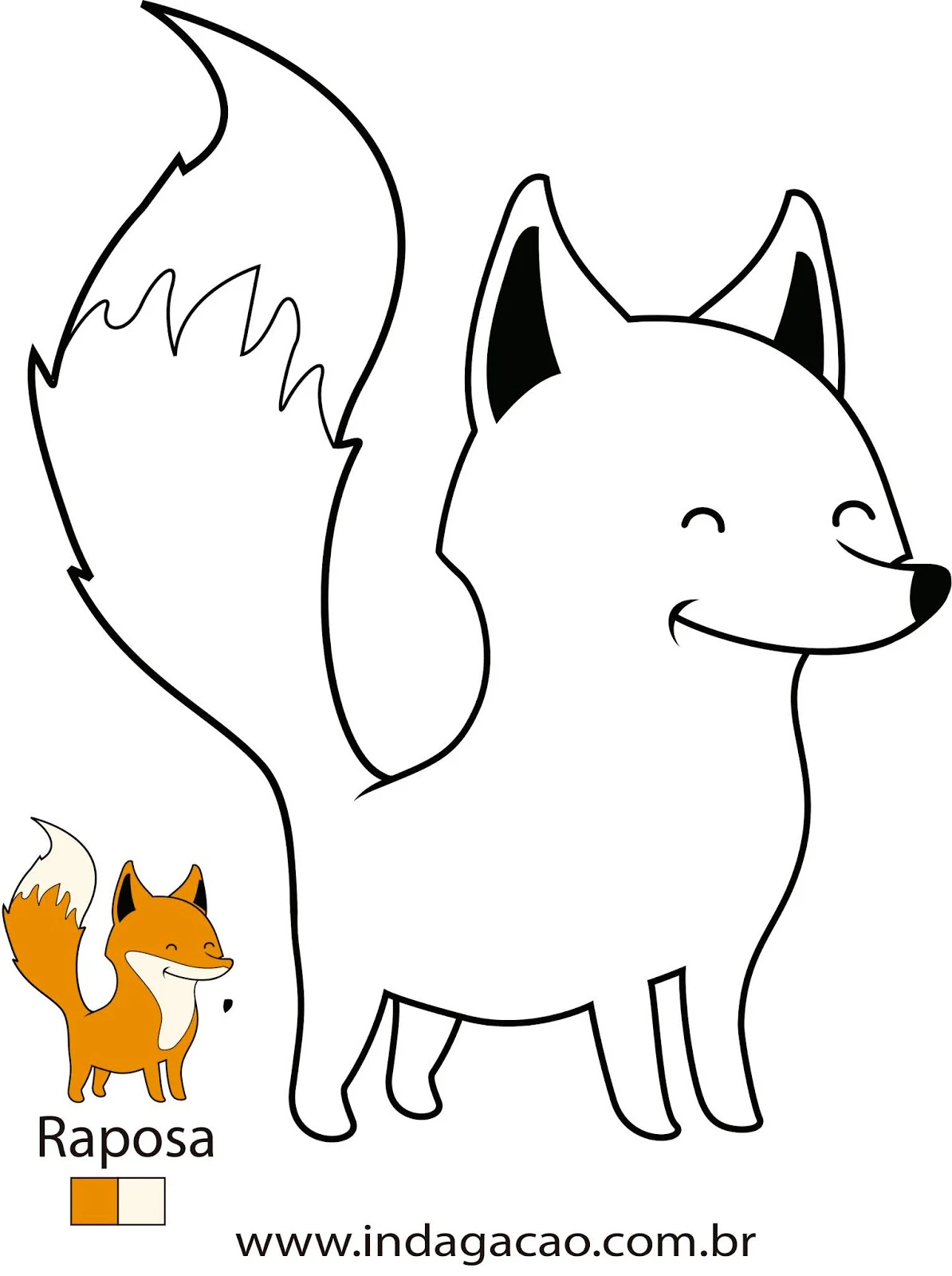 Desenhos de raposa para colorir