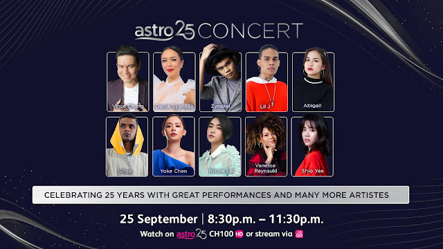 Astro 25 Concert Membariskan Gandingan Artis Tempatan Dan Antarabangsa Terhebat