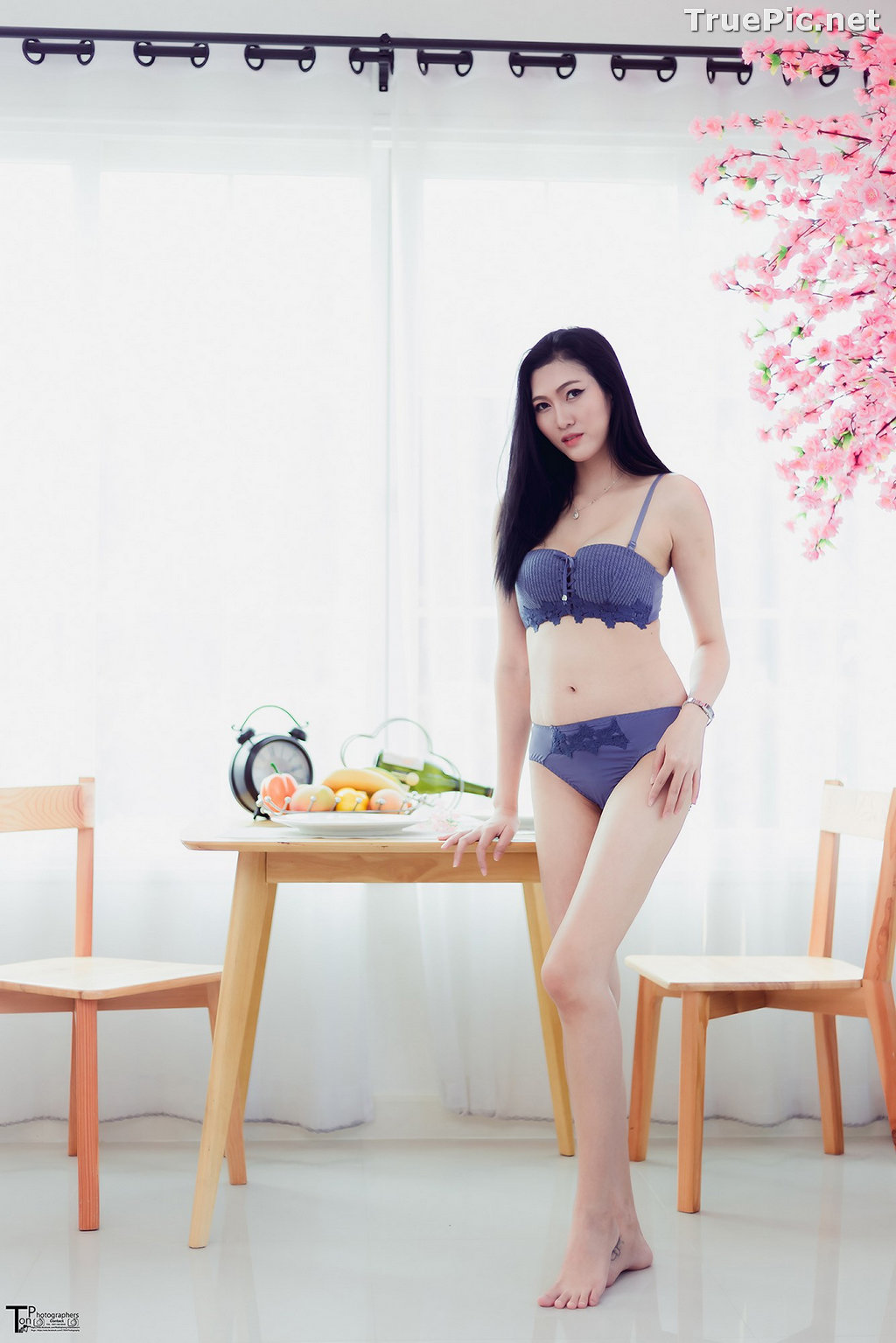 Image Thailand Model - Sawinee Boonbunlu - Sexy Blue Purple Lingerie - TruePic.net - Picture-11