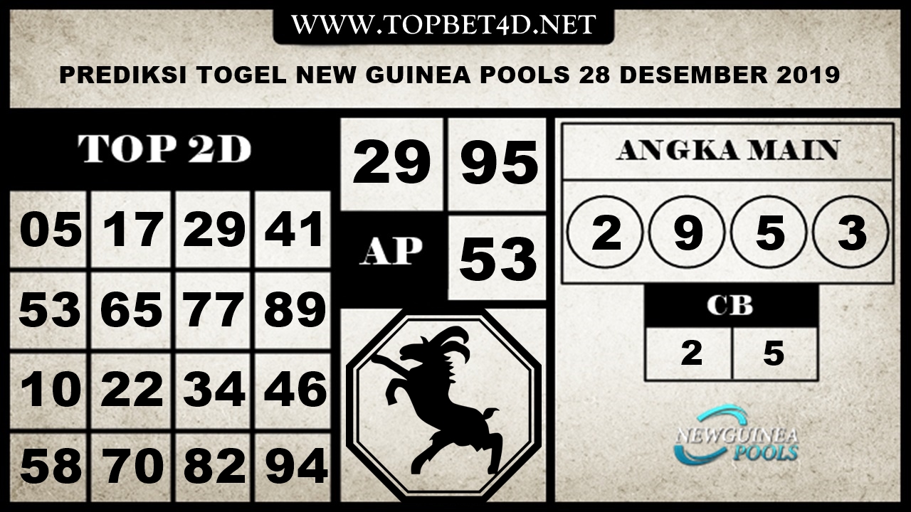 PREDIKSI TOGEL NEW GUINEA POOLS 28 DESEMBER 2019 TOPBET4D Togel