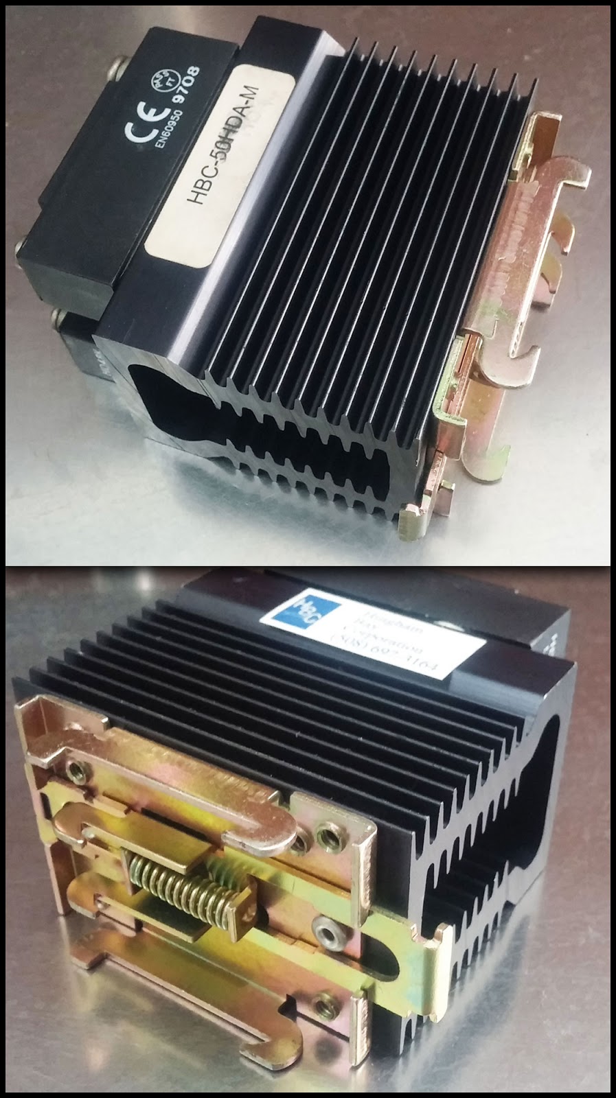 2nd MACHINE Solid state relay +heatsink, HD4850, 332VDC, 48480VAC, 50A, CRYDOM