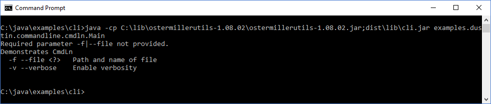 Inspired by Actual Events: Java Command-Line Interfaces (Part 11): CmdLn