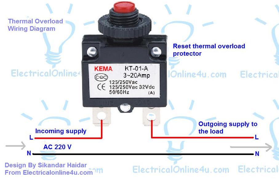 How to Wire Reset Thermal Overload Protector?