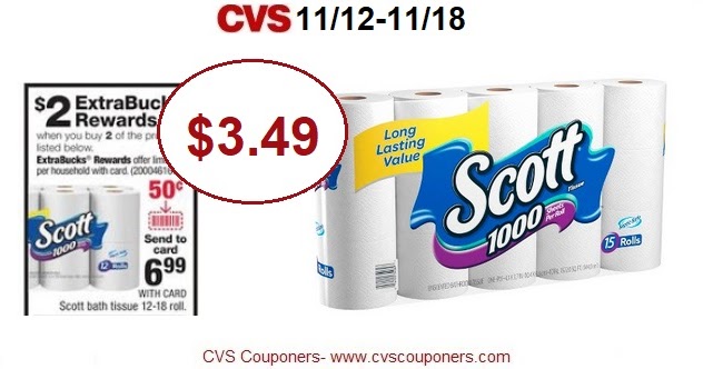 *HOT* Pay 3.49 for Scott Toilet Paper 1518 Roll at CVS