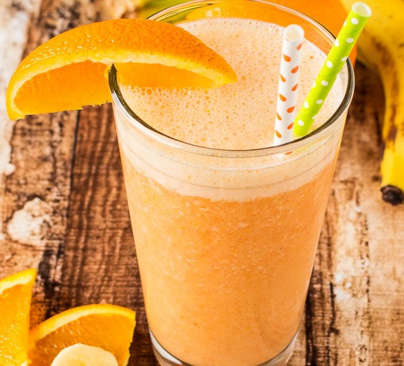 Orange Banana Smoothie #drinks #freshdrink