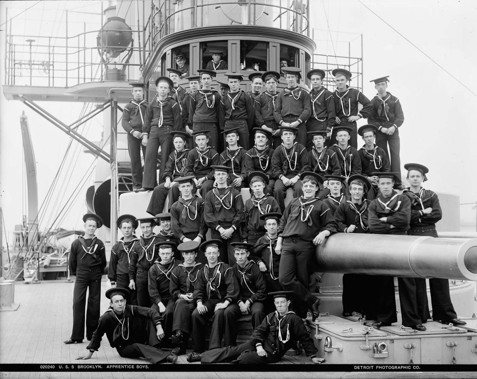 USS Brooklyn 1896 vintage photographs