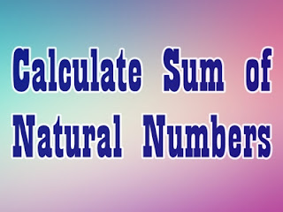 Java Program to Calculate the Sum of Natural Numbers - Java Premium ICSE