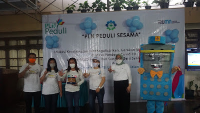 PLN Edukasi Keselamatan Ketenagalistrikan dan Gerakan Menggunakan Masker di Masa Pandemi Kepada Anak-anak