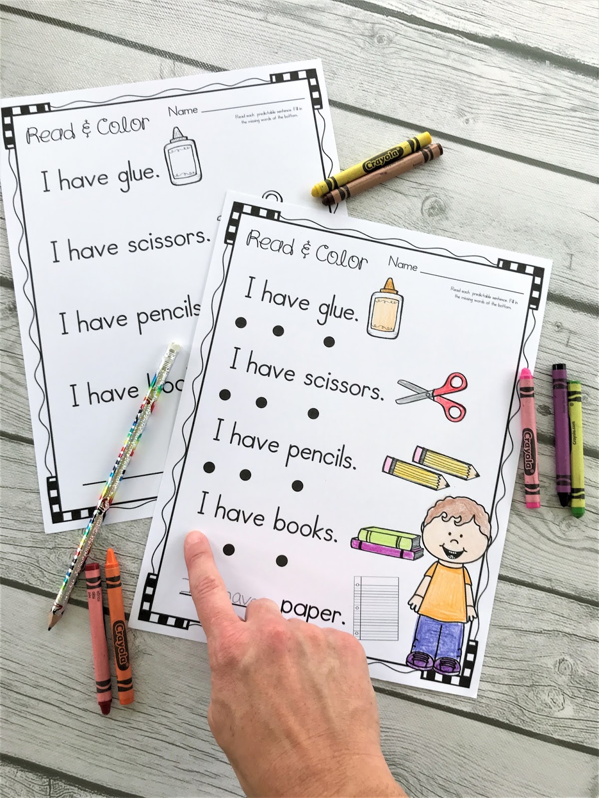 Simple Predictable Sentences for Kindergarten | Mrs. McGinnis' Little