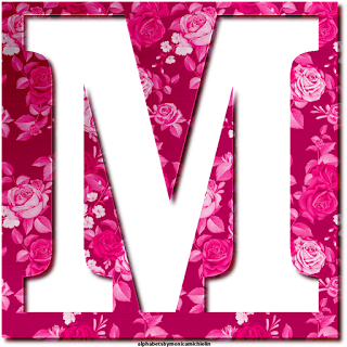 M. Michielin Alphabets: PINK FLORAL SEAMLESS ALPHABET, NUMBERS AND ...
