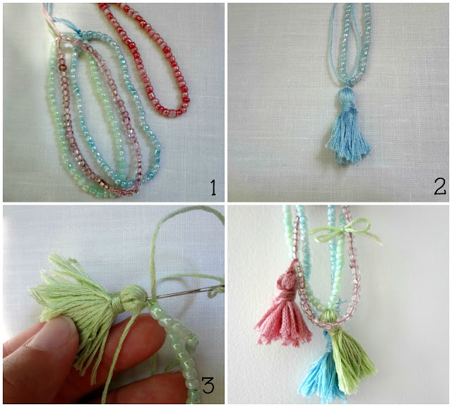 DIY tassel bracelets