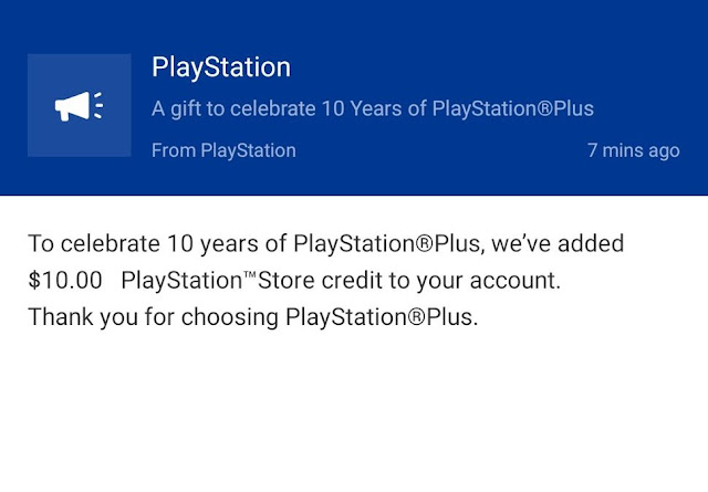 سوني توزع هدية للاعبين على جهاز PS4 احتفالاً بمرور 10 سنوات على خدمة PS Plus 
