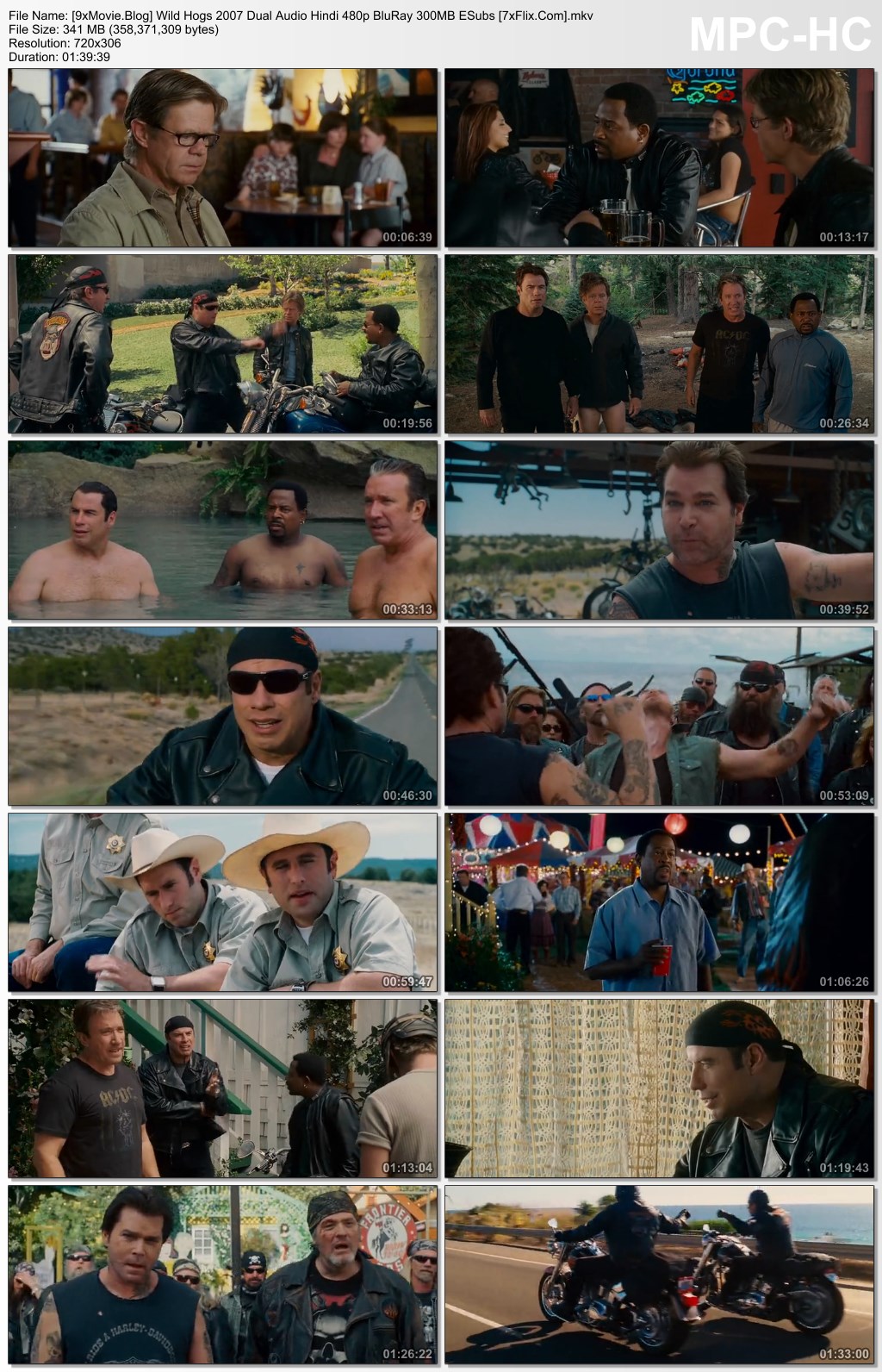 Wild Hogs 2007 Dual Audio Hindi 480p BluRay x264 300MB ESubs