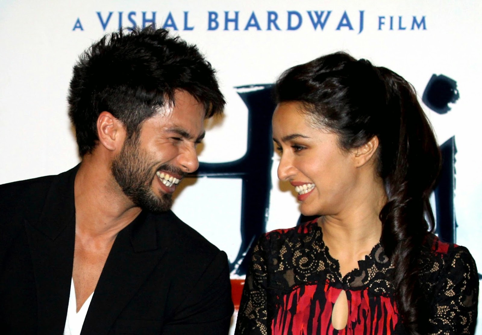 Shraddha Kapoor and Shahid Kapoor at Trailer Launch of Movie "Haider