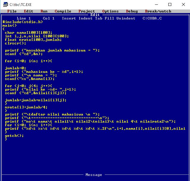 contoh Program sederhana bahasa C / C++