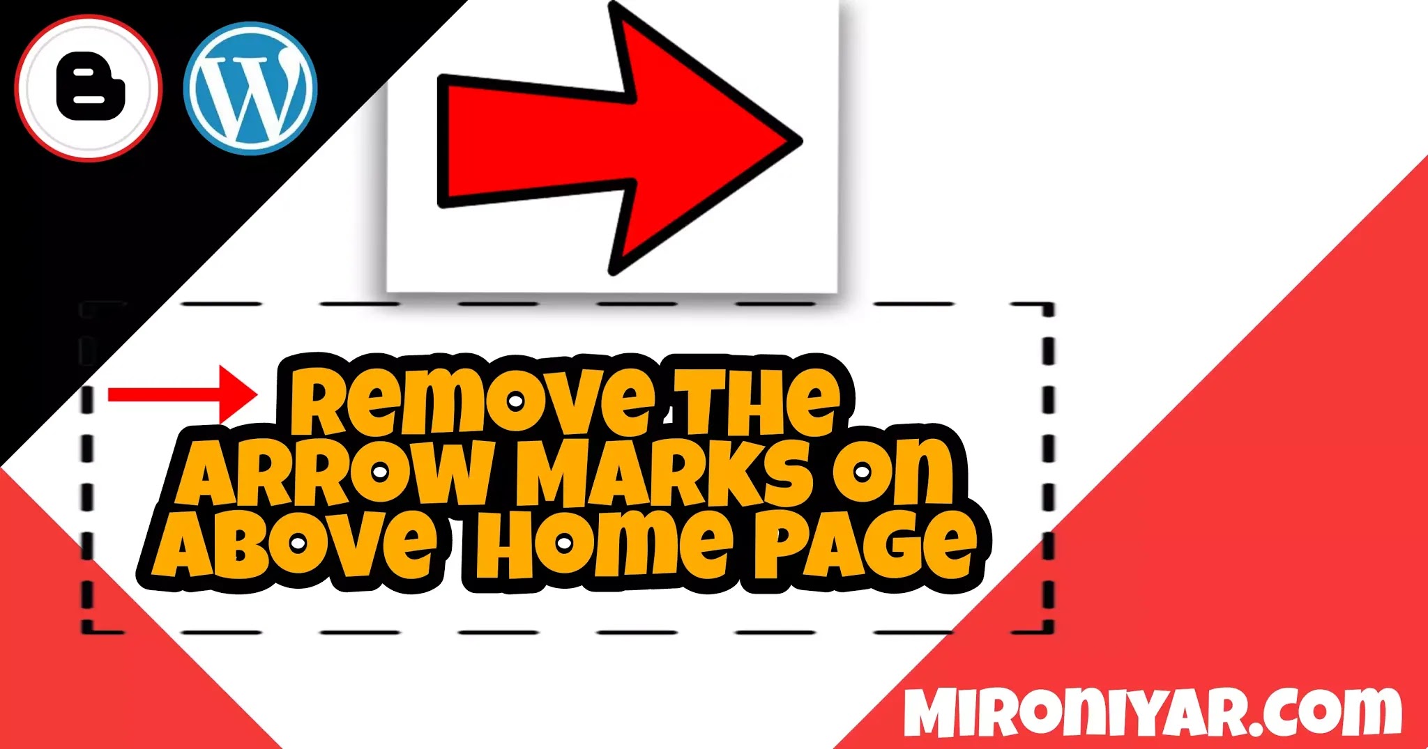 How To Remove The Arrow Marks on Above Blog Page How To Remove The Arrow Marks on Above Blog Page