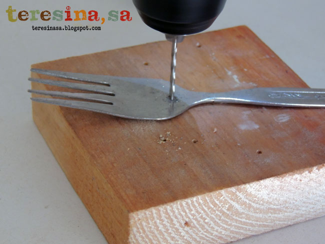 Perchero reciclando tenedores