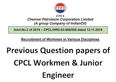 CPCL Workmen Previous Question Papers