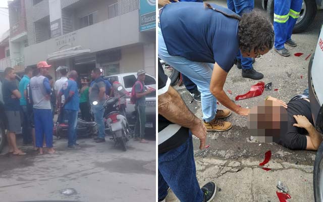 Colisão entre moto e carros deixa homem ferido em Jacobina