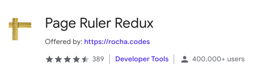 Best Chrome Extensions for Front End Developers - Page Ruler Redux