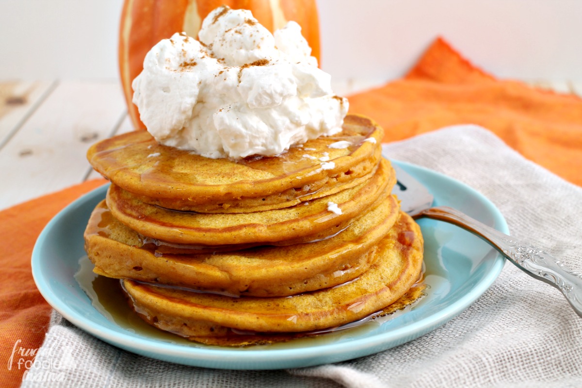Frugal Foodie Mama Pumpkin Pie Greek Yogurt Pancakes