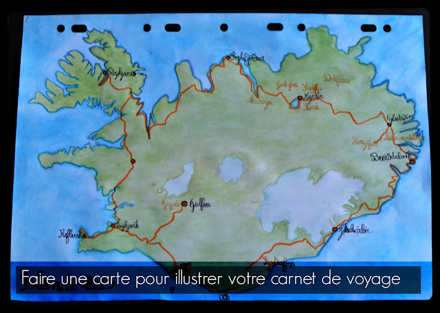 Faire une carte à l'aquarelle pour votre carnet de voyage