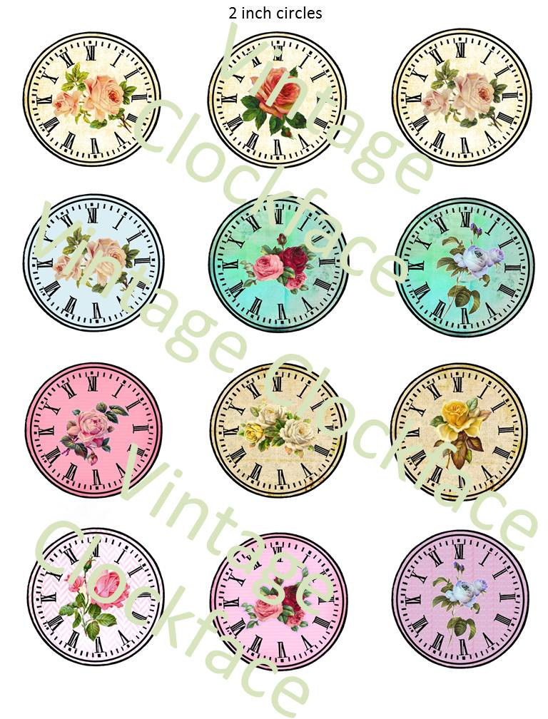 ScrapNteach2: Colored Vintage Clockface