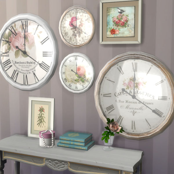 Corporation "SimsStroy" The Sims 4. Provence style wall clock.