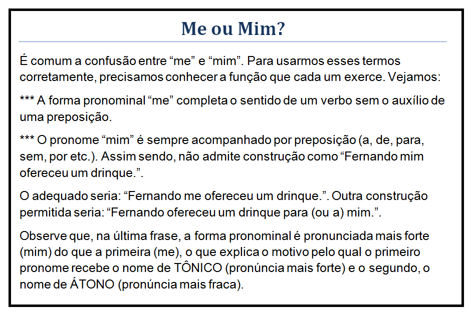 Mim E Me: Qual A Diferença? - Estratégia Vestibulares