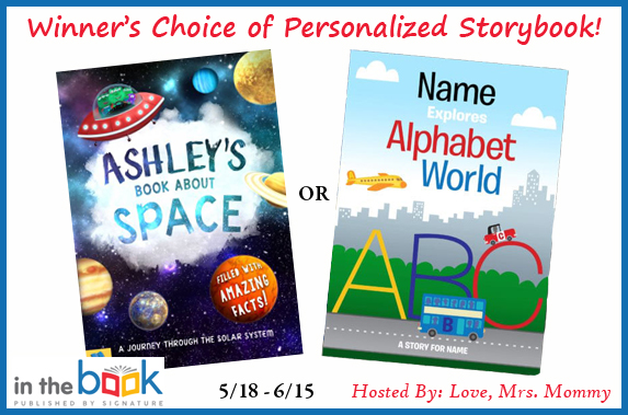 win a personalized storybook, space kids book, abc book, alphabet book, solar system book